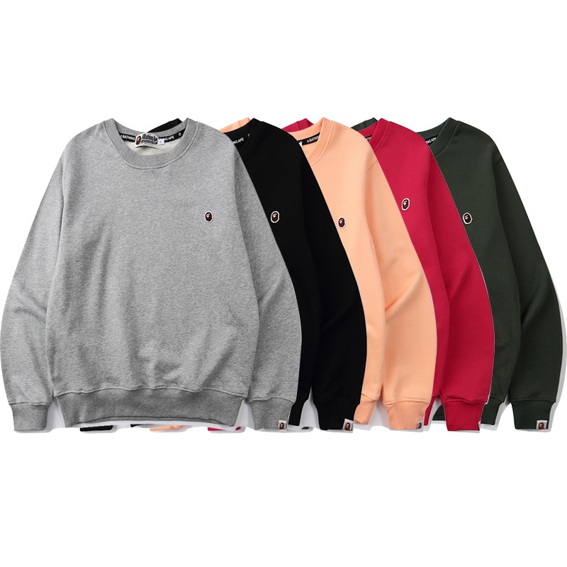Bape Sweatshirt 5 Colors Grey Black Pink Red Green M-3XL B51XC850